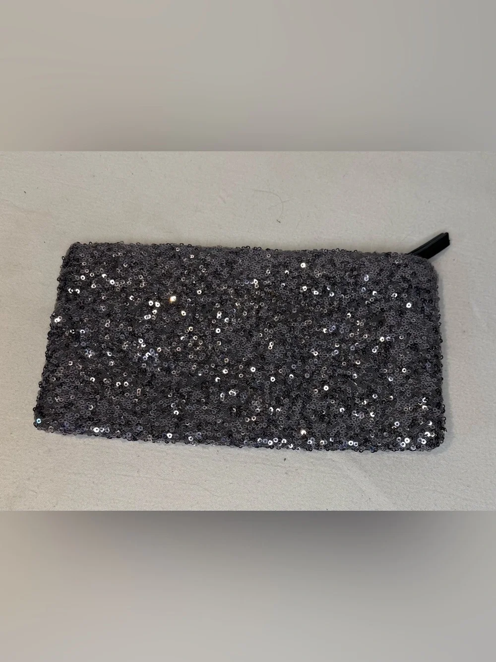 Victoria's Secret Crystal Embellished Silver Clutch 7” x 11”